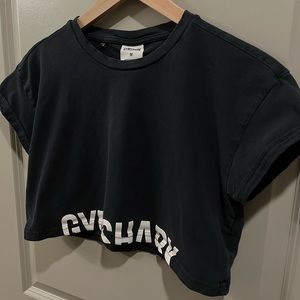 Gymshark Womens Black Cropped Shirt